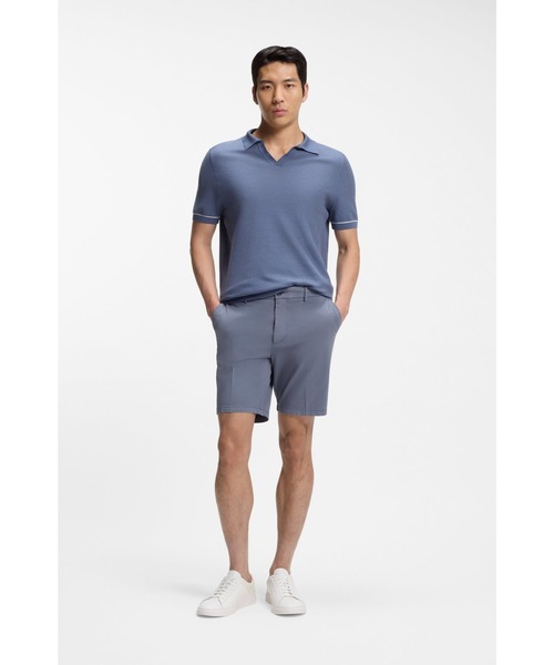 BOSS(ボス)の「モダンフィット ショートパンツ ストレッチコットンツイル(その他パンツ・メンズ・ブルー/ライトピンク・30/36/34/38/32/40)」の4枚目の写真