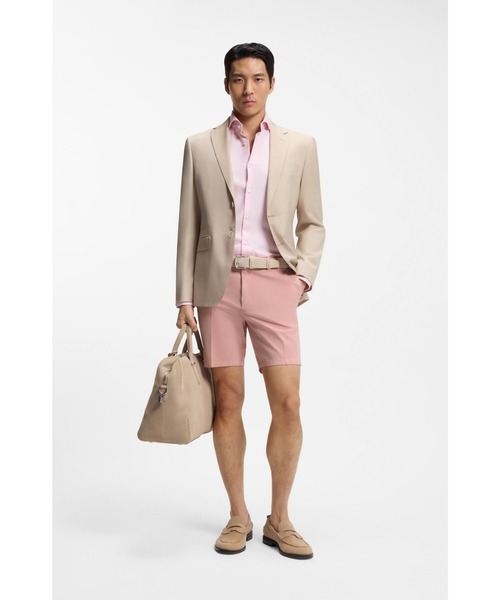 BOSS(ボス)の「モダンフィット ショートパンツ ストレッチコットンツイル(その他パンツ・メンズ・ブルー/ライトピンク・30/36/34/38/32/40)」の9枚目の写真