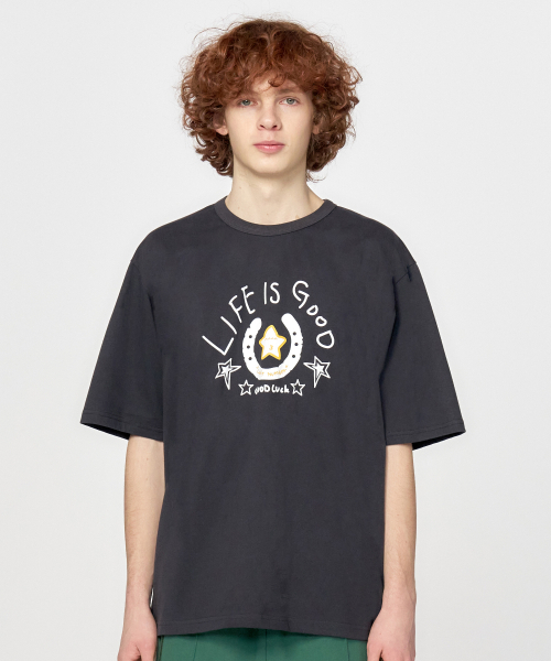 HONGWOOSUNG(ホンウソン)の「Life Is Good T-Shirt_Gray(Tシャツ/カットソー・メンズ・その他・L/S/M)」の1枚目の写真
