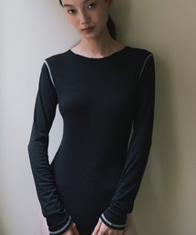 kiehtova | 【kiehtova】CONTRAST STITCH BODY SUIT/コントラストステッチボディスーツ(Tシャツ/カットソー)