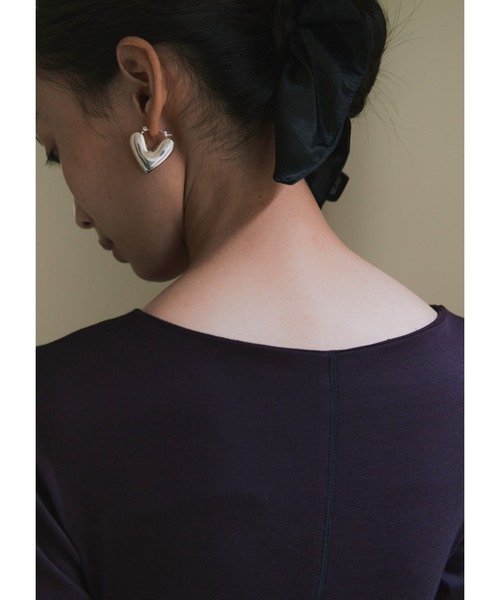 kiehtova（キエトヴァ）の「【kiehtova】CONTRAST STITCH BODY SUIT/コントラストステッチボディスーツ（Tシャツ/カットソー・レディース・ブラック/ダークパープル/ベージュ・FREE）」の5枚目の写真