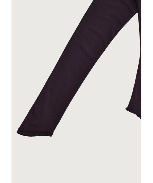 kiehtova（キエトヴァ）の「【kiehtova】CONTRAST STITCH BODY SUIT/コントラストステッチボディスーツ（Tシャツ/カットソー・レディース・ブラック/ダークパープル/ベージュ・FREE）」の10枚目の写真