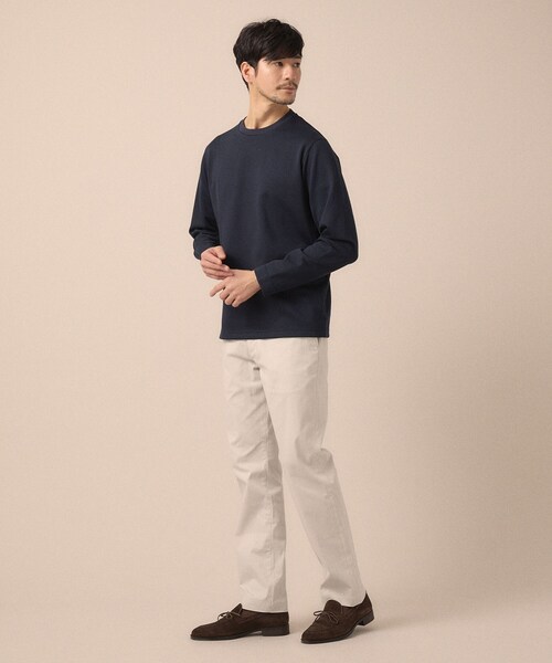 TAKEO KIKUCHI(タケオキクチ)の「【尾州ファブリック】ジャガードカットソー(Tシャツ/カットソー・メンズ・ホワイト/オレンジ/ライトブルー/ネイビー・02/03/04)」の12枚目の写真