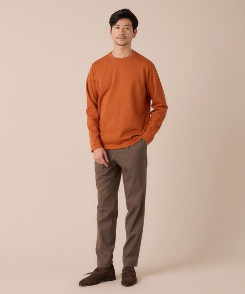 TAKEO KIKUCHI(タケオキクチ)の「【尾州ファブリック】ジャガードカットソー(Tシャツ/カットソー・メンズ・ホワイト/オレンジ/ライトブルー/ネイビー・02/03/04)」の17枚目の写真