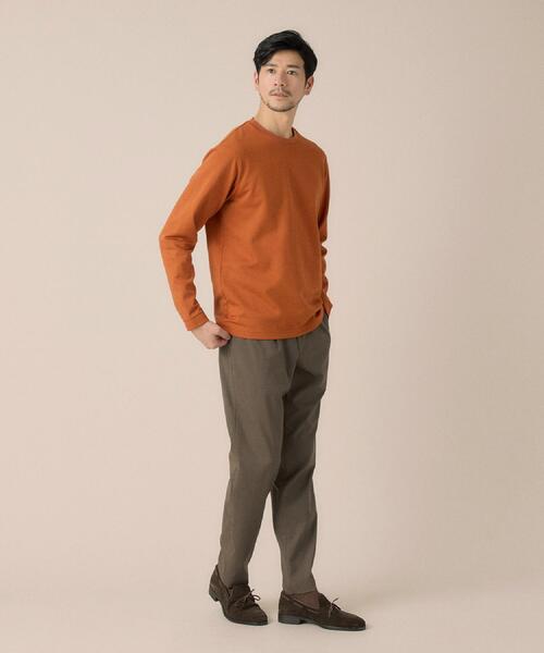 TAKEO KIKUCHI(タケオキクチ)の「【尾州ファブリック】ジャガードカットソー(Tシャツ/カットソー・メンズ・ホワイト/オレンジ/ライトブルー/ネイビー・02/03/04)」の18枚目の写真