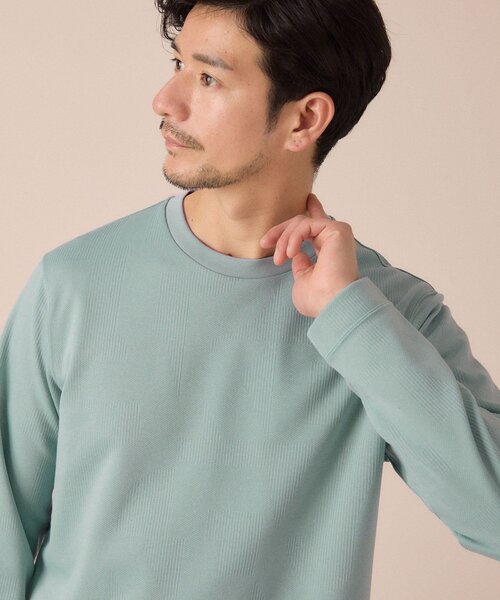 TAKEO KIKUCHI(タケオキクチ)の「【尾州ファブリック】ジャガードカットソー(Tシャツ/カットソー・メンズ・ホワイト/オレンジ/ライトブルー/ネイビー・02/03/04)」の21枚目の写真