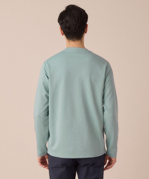 TAKEO KIKUCHI(タケオキクチ)の「【尾州ファブリック】ジャカードカットソー(Tシャツ/カットソー・メンズ・オレンジ/ネイビー/ホワイト/ライトブルー・02/03/04)」の5枚目の写真