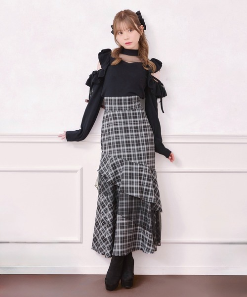 apres jour（アプレジュール）の「デコルテチュールニット（ニット/セーター・レディース・ブラック/アイボリー/グレイッシュベージュ・フリー/X-LARGE）」の12枚目の写真