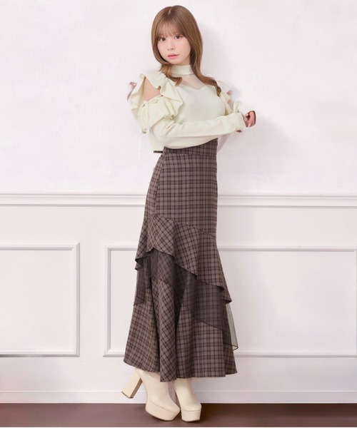 apres jour（アプレジュール）の「デコルテチュールニット（ニット/セーター・レディース・ブラック/アイボリー/グレイッシュベージュ・フリー/X-LARGE）」の8枚目の写真