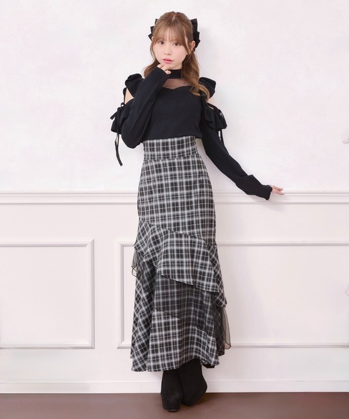 apres jour（アプレジュール）の「デコルテチュールニット（ニット/セーター・レディース・ブラック/アイボリー/グレイッシュベージュ・フリー/X-LARGE）」の14枚目の写真