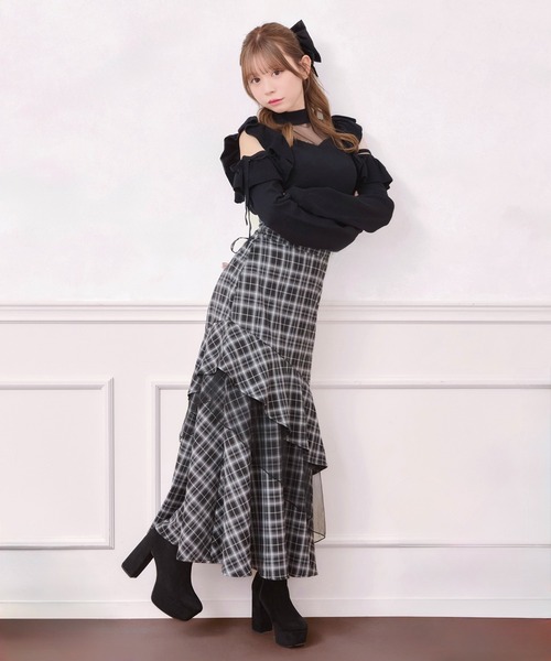 apres jour（アプレジュール）の「デコルテチュールニット（ニット/セーター・レディース・ブラック/アイボリー/グレイッシュベージュ・フリー/X-LARGE）」の13枚目の写真