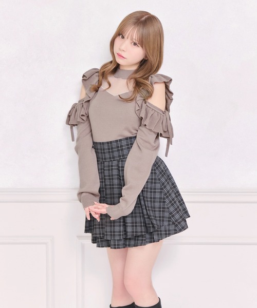 apres jour（アプレジュール）の「デコルテチュールニット（ニット/セーター・レディース・ブラック/アイボリー/グレイッシュベージュ・フリー/X-LARGE）」の15枚目の写真