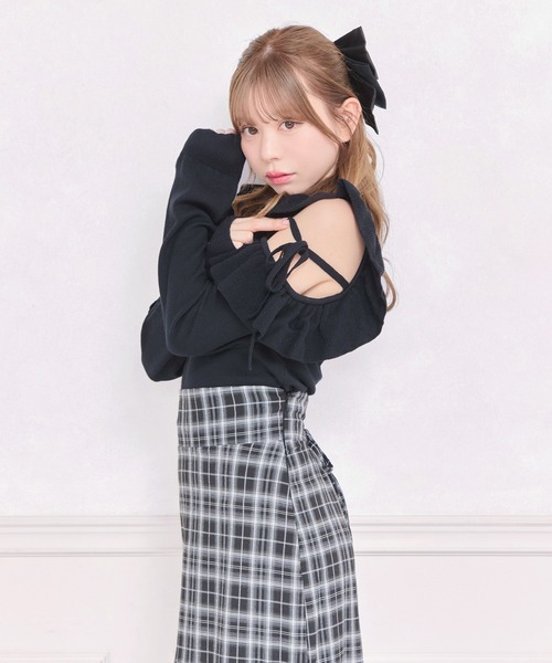 apres jour（アプレジュール）の「デコルテチュールニット（ニット/セーター・レディース・ブラック/アイボリー/グレイッシュベージュ・フリー/X-LARGE）」の11枚目の写真