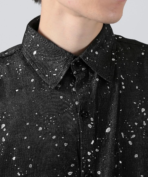 revertical(リバーティカル)の「revertical(リバーティカル)ラメペイントプリント長袖シャツ(シャツ/ブラウス・メンズ・グレー/ブラック・L/M)」の9枚目の写真