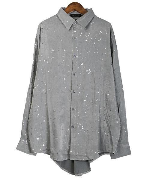 revertical(リバーティカル)の「revertical(リバーティカル)ラメペイントプリント長袖シャツ(シャツ/ブラウス・メンズ・グレー/ブラック・L/M)」の12枚目の写真