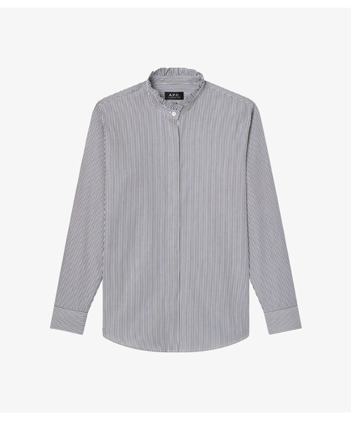A.P.C.(アーペーセー)の「BLOUSE A COL VOLANTE(シャツ/ブラウス・レディース・ブラック系その他・38/36/34)」の1枚目の写真