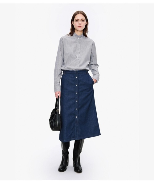 A.P.C.(アーペーセー)の「BLOUSE A COL VOLANTE(シャツ/ブラウス・レディース・ブラック系その他・38/36/34)」の2枚目の写真