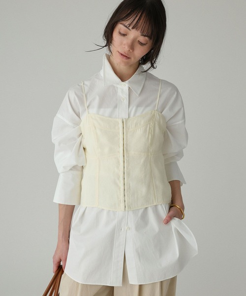 BABYLONE（バビロン）の「シアービスチェ（キャミソール・レディース・アイボリー/ブラック・フリー）」の6枚目の写真