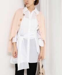 ウォッシャブルウエストリボン2WAYロングシャツ