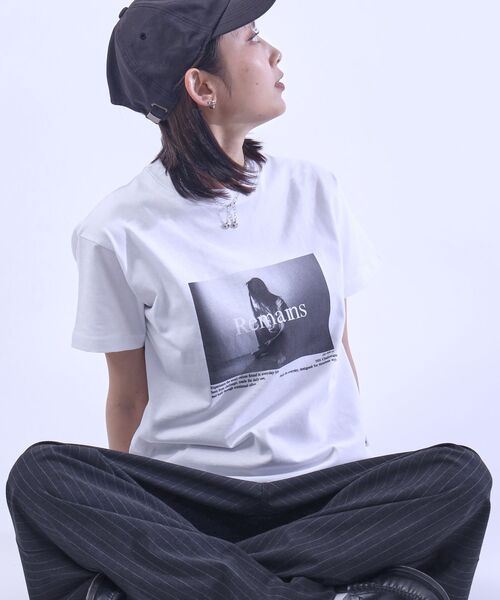 FFEIN(フェイン)の「【FFEIN(フェイン)】モノトーンフォトプリントショート丈Tシャツ / Tシャツ クルーネック 半袖 プリント フォト 【短丈】(Tシャツ/カットソー・メンズ・ブラック/アッシュグレー/ホワイト・LARGE/MEDIUM/SMALL)」の17枚目の写真