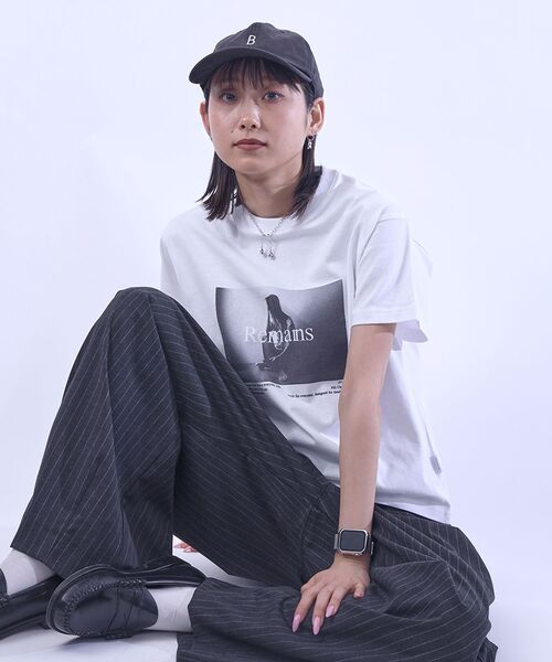 FFEIN(フェイン)の「【FFEIN(フェイン)】モノトーンフォトプリントショート丈Tシャツ / Tシャツ クルーネック 半袖 プリント フォト 【短丈】(Tシャツ/カットソー・メンズ・ブラック/アッシュグレー/ホワイト・LARGE/MEDIUM/SMALL)」の19枚目の写真