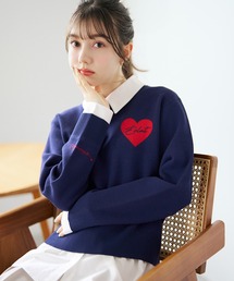 31 Sons de mode | 2026春夏新作 ハートモチーフ襟付きニット(ニット/セーター)