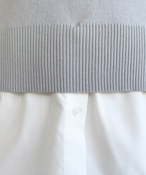 31 Sons de mode(トランテアン ソン ドゥ モード)の「2026春夏新作 ハートモチーフ襟付きニット(ニット/セーター・レディース・ネイビー/グレー/ベージュ・フリ-)」の13枚目の写真