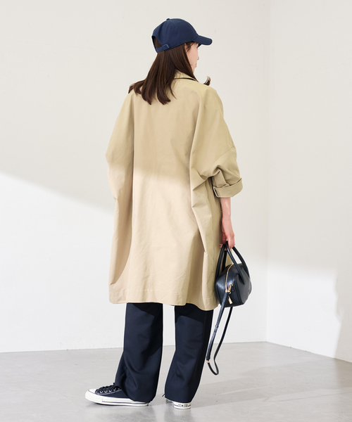 FRAMeWORK（フレームワーク）の「≪追加≫撥水ポンチョトレンチコート 2（その他アウター・レディース・ブラック/ベージュ・36/38）」の3枚目の写真