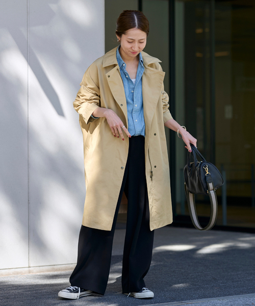 FRAMeWORK（フレームワーク）の「≪追加≫撥水ポンチョトレンチコート 2（その他アウター・レディース・ブラック/ベージュ・36/38）」の4枚目の写真