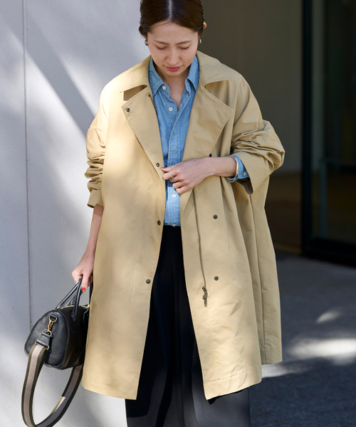 FRAMeWORK（フレームワーク）の「≪追加≫撥水ポンチョトレンチコート 2（その他アウター・レディース・ブラック/ベージュ・36/38）」の8枚目の写真