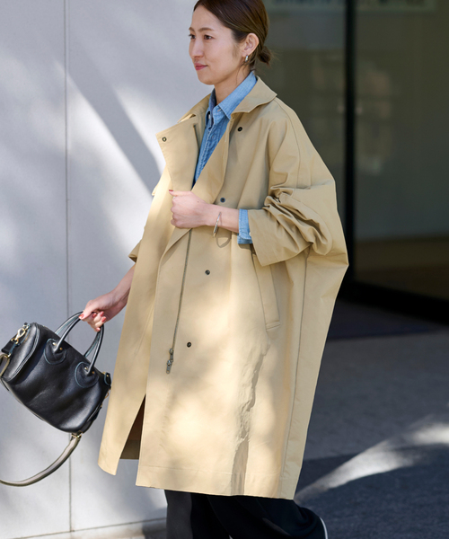 FRAMeWORK（フレームワーク）の「≪追加≫撥水ポンチョトレンチコート 2（その他アウター・レディース・ブラック/ベージュ・36/38）」の10枚目の写真
