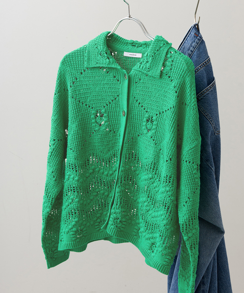JOURNAL STANDARD(ジャーナルスタンダード)の「ネイティブジャガードシャツ(ニット/セーター・レディース・グリーン/ブラウン/アイボリー・FREE)」の3枚目の写真