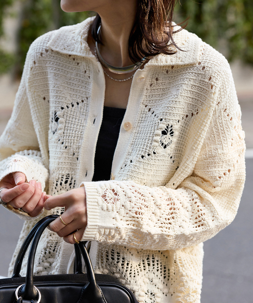 JOURNAL STANDARD(ジャーナルスタンダード)の「ネイティブジャガードシャツ(ニット/セーター・レディース・グリーン/ブラウン/アイボリー・FREE)」の1枚目の写真