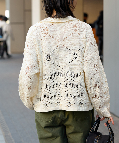 JOURNAL STANDARD(ジャーナルスタンダード)の「ネイティブジャガードシャツ(ニット/セーター・レディース・グリーン/ブラウン/アイボリー・FREE)」の8枚目の写真