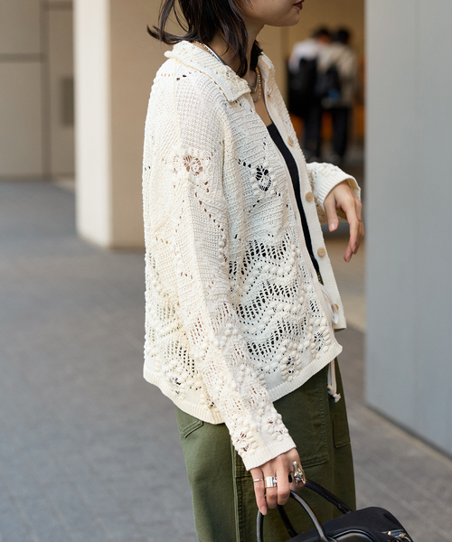 JOURNAL STANDARD(ジャーナルスタンダード)の「ネイティブジャガードシャツ(ニット/セーター・レディース・グリーン/ブラウン/アイボリー・FREE)」の9枚目の写真