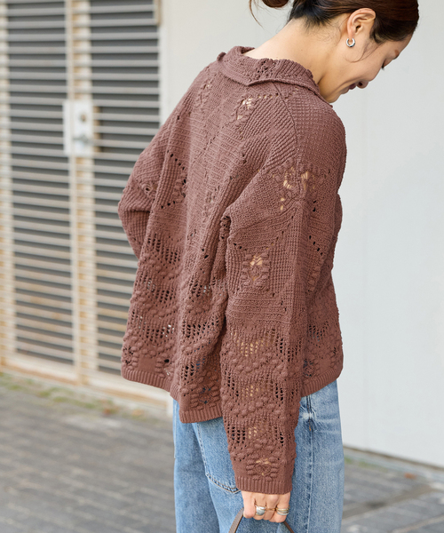 JOURNAL STANDARD(ジャーナルスタンダード)の「ネイティブジャガードシャツ(ニット/セーター・レディース・グリーン/ブラウン/アイボリー・FREE)」の16枚目の写真