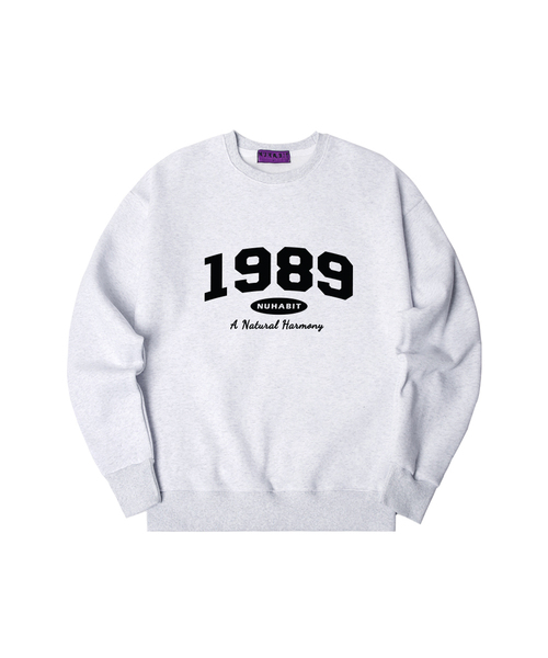 NUHABIT(ニューハビット)の「N/H DAILY CLOTHES オーバーサイズ 裏起毛 スウェット_メランジホワイト (SOM4-4NH1191)(スウェット・メンズ・ライトグレー・LARGE/MEDIUM/X-LARGE)」の1枚目の写真