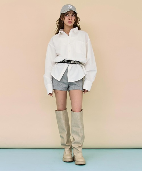 ANAP(アナップ)の「スタッズイージーショートパンツ(その他パンツ・レディース・ブラック/グレー・F)」の14枚目の写真