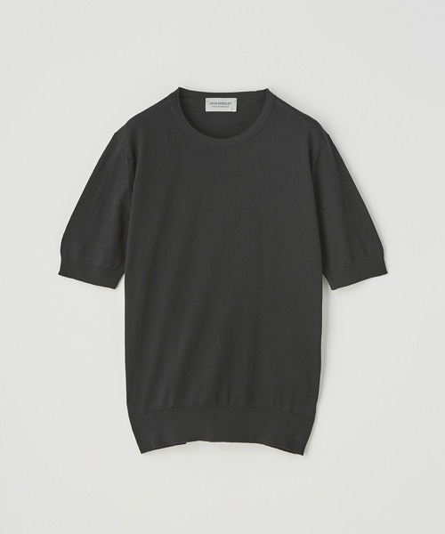 ジョンスメドレー JOHN SMEDLEY 黒 半袖セーター Lサイズ JOHN SMEDLEY｜ジョン スメドレー（レディース）のニット/セーター