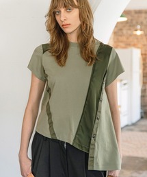 アシンメトリーミリタリーディテールＴシャツ