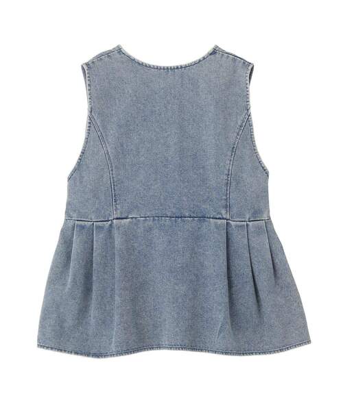 Green Parks(グリーンパークス)の「デニムペプラムジレ(ベスト・レディース・インディゴブルー/ブラック・FREE)」の15枚目の写真