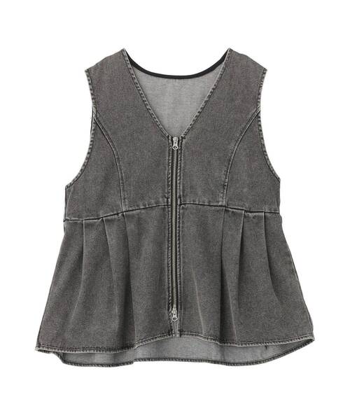 Green Parks(グリーンパークス)の「デニムペプラムジレ(ベスト・レディース・インディゴブルー/ブラック・FREE)」の22枚目の写真