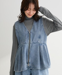 Green　Parks | デニムペプラムジレ(ベスト)