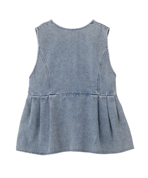 Green Parks(グリーンパークス)の「デニムペプラムジレ(ベスト・レディース・インディゴブルー/ブラック・FREE)」の11枚目の写真