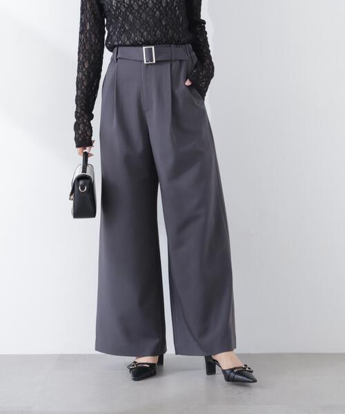 PROPORTION BODY DRESSING（プロポーションボディドレッシング）の「ベルトドッキングワイドパンツ / 1216130302（その他パンツ・レディース・ダークグレー/ベージュ・SMALL/P/S/MEDIUM）」の7枚目の写真