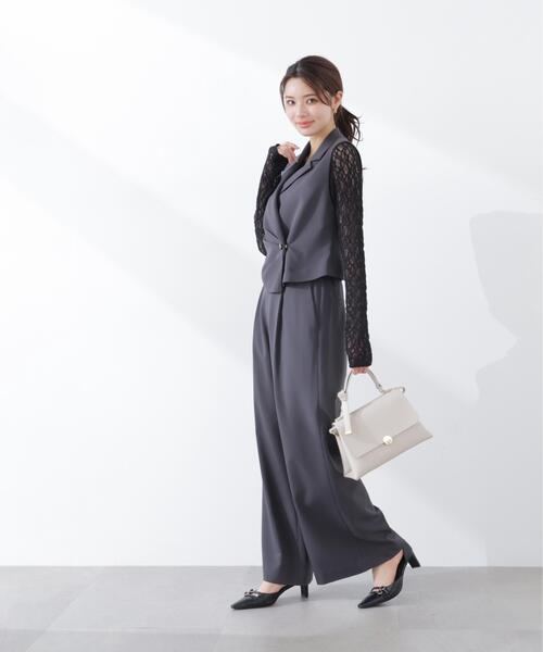 PROPORTION BODY DRESSING（プロポーションボディドレッシング）の「ベルトドッキングワイドパンツ / 1216130302（その他パンツ・レディース・ダークグレー/ベージュ・SMALL/P/S/MEDIUM）」の10枚目の写真