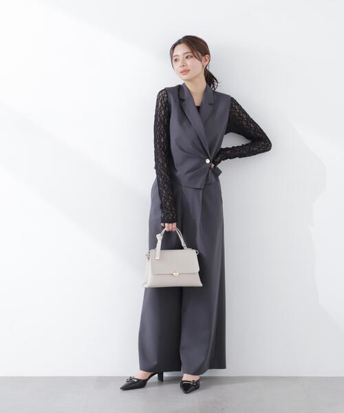 PROPORTION BODY DRESSING（プロポーションボディドレッシング）の「ベルトドッキングワイドパンツ / 1216130302（その他パンツ・レディース・ダークグレー/ベージュ・SMALL/P/S/MEDIUM）」の11枚目の写真