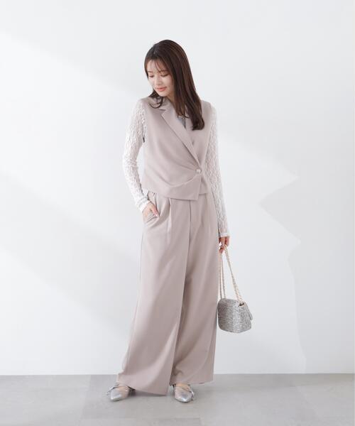 PROPORTION BODY DRESSING（プロポーションボディドレッシング）の「ベルトドッキングワイドパンツ / 1216130302（その他パンツ・レディース・ダークグレー/ベージュ・SMALL/P/S/MEDIUM）」の15枚目の写真