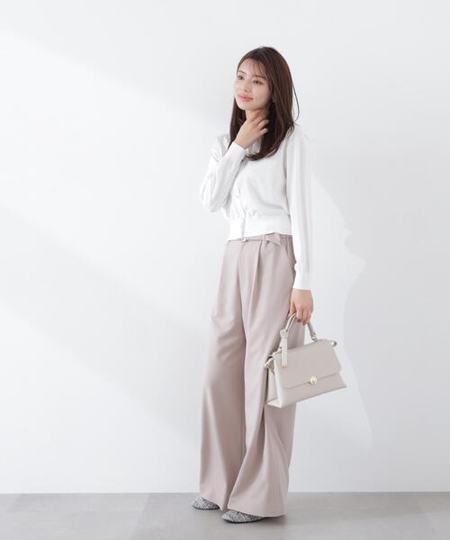 PROPORTION BODY DRESSING（プロポーションボディドレッシング）の「ベルトドッキングワイドパンツ / 1216130302（その他パンツ・レディース・ダークグレー/ベージュ・SMALL/P/S/MEDIUM）」の16枚目の写真