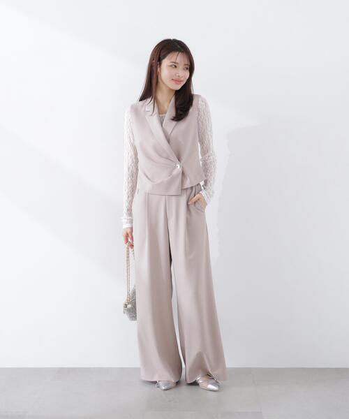 PROPORTION BODY DRESSING（プロポーションボディドレッシング）の「ベルトドッキングワイドパンツ / 1216130302（その他パンツ・レディース・ダークグレー/ベージュ・SMALL/P/S/MEDIUM）」の18枚目の写真